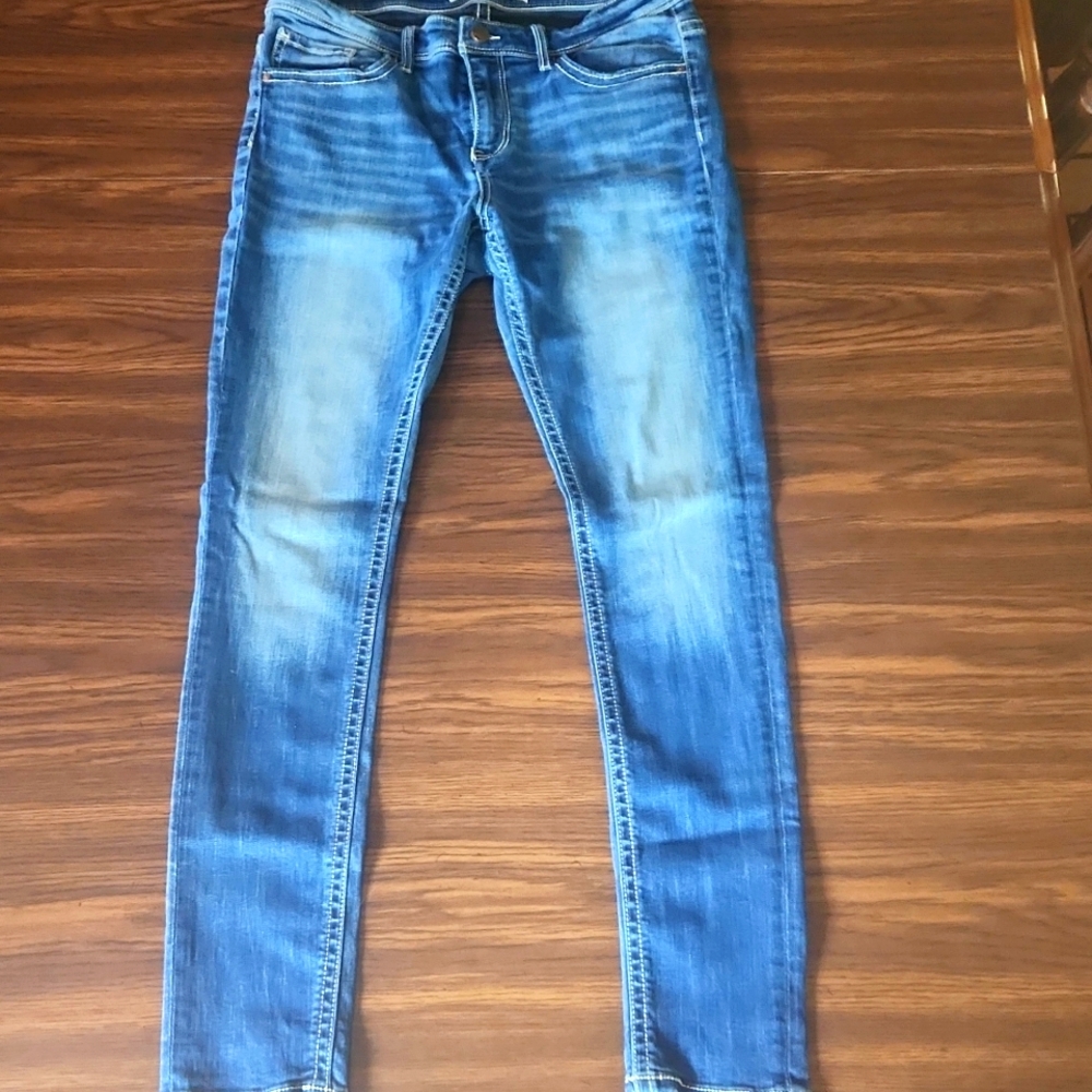 BKE Payton Universal Fit Mid-rise Skinny Blue Denim Jeans 30x31 1/2